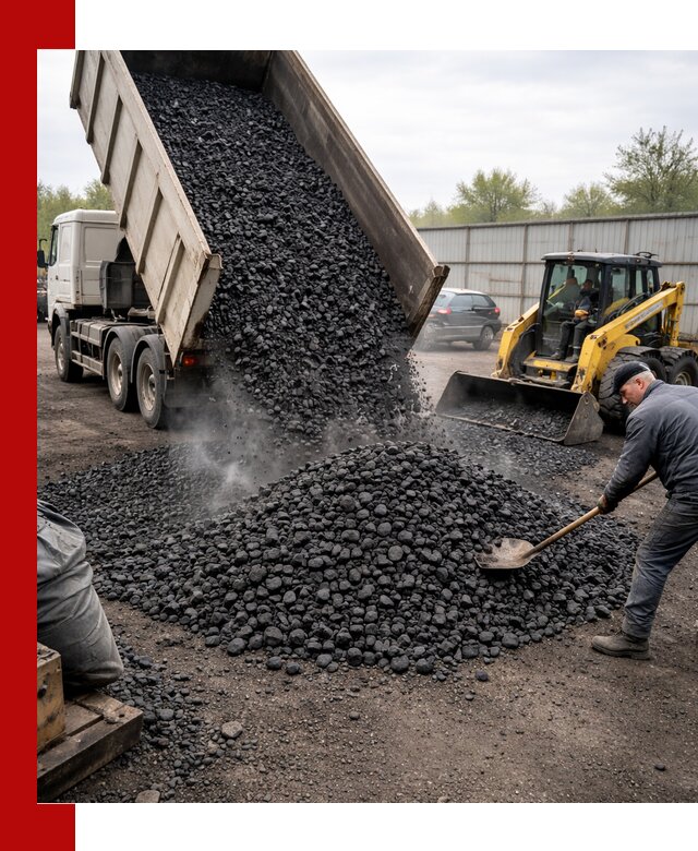 Доставка угля орех в Губахе оптом и в розницу