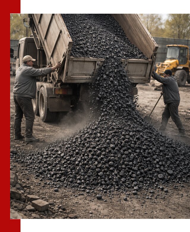 Доставка угля семечка самосвалами в Губахе