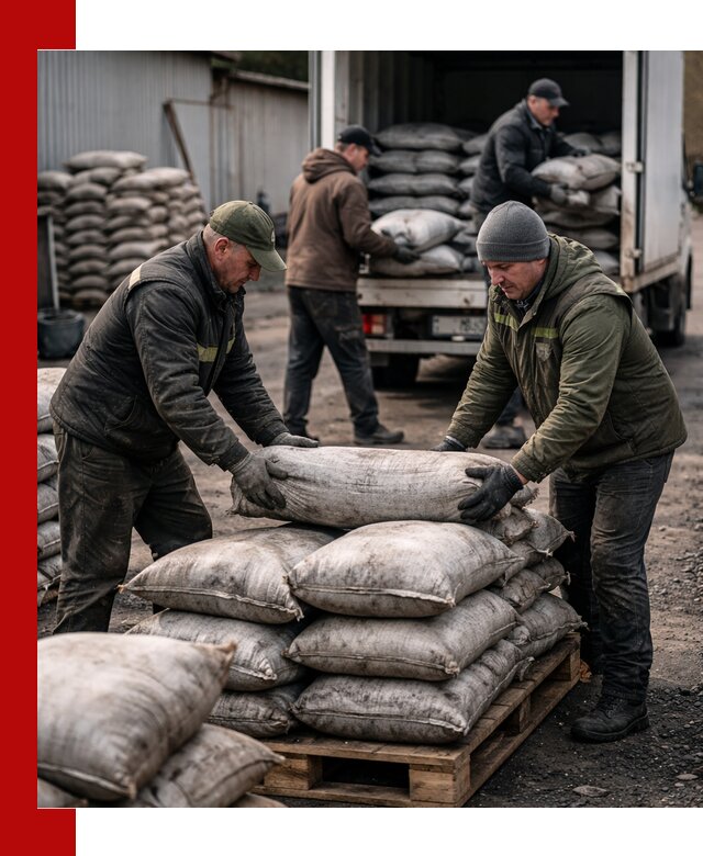 Доставка угля в мешках по выгодным ценам в Губахе