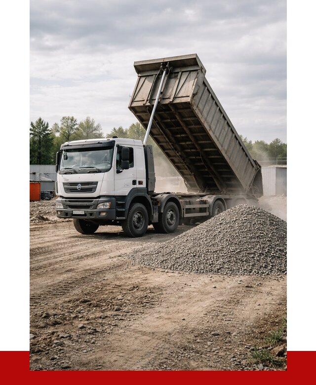 Доставка самосвалом 40 кубов в Губахе от 9329 р. | ПРОНЕРУДГбх