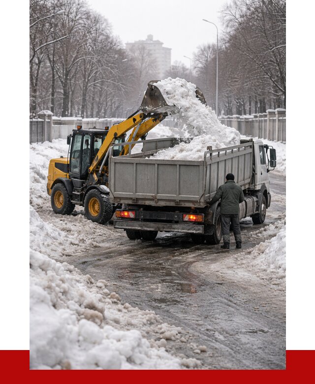Вывоз снега с погрузкой в Губахе от 3628 р. ПРОНЕРУДГбх