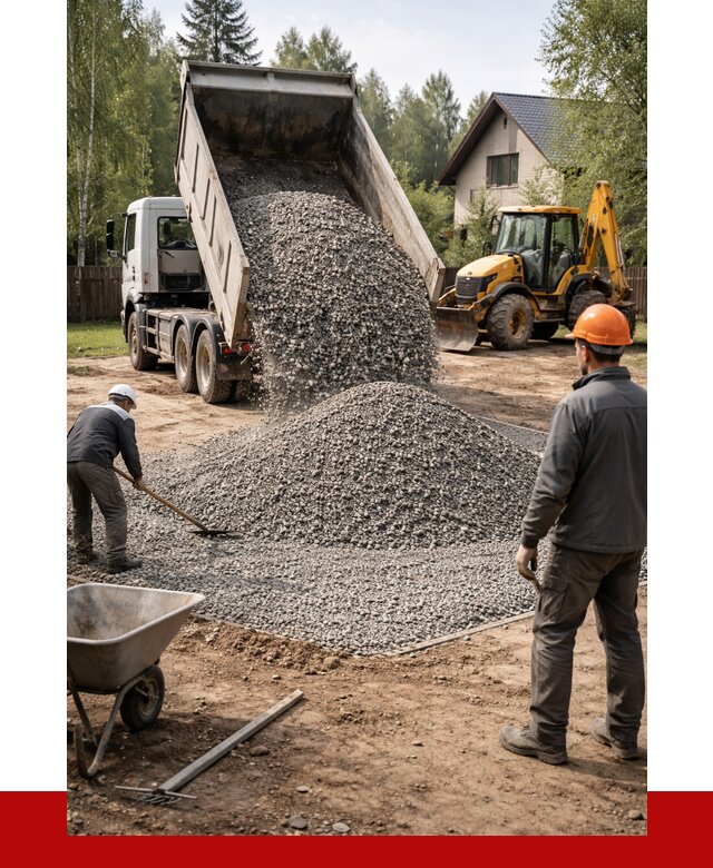 Отсыпка участка щебнем в Губахе от 6738 р. ПРОНЕРУДГбх