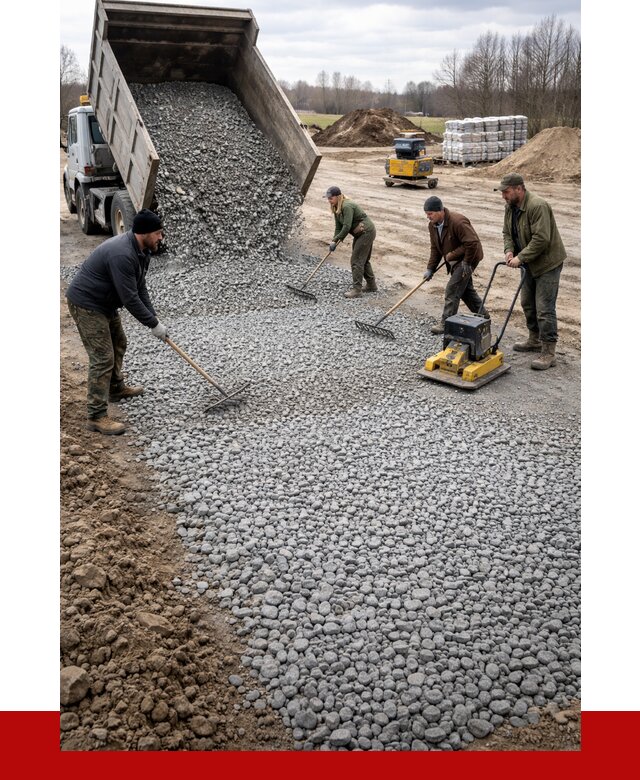 Устройство щебеночной подушки в Губахе от 4665 р. ПРОНЕРУДГбх